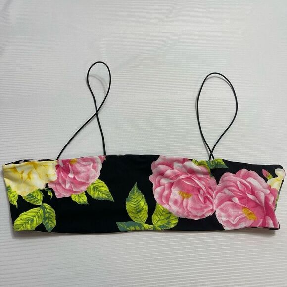 AFRM Floral Bikini Top Size Large New - Picture 1 of 6